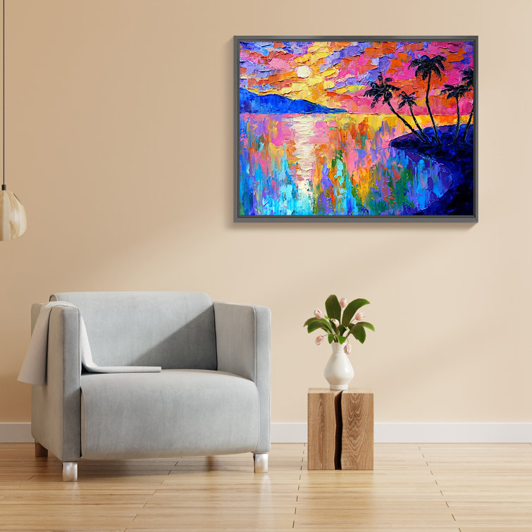 Bay Isle Home Abstract Modern Picture Frame Print on Canvas Wayfair